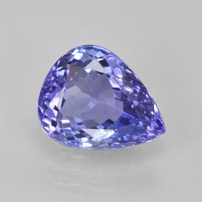 3.47캐럿 천연 강렬한 바이올렛 블루 탄자나이트, 배 모양, 10.4×8.4 mm, VVS