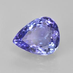 3.47캐럿 천연 강렬한 바이올렛 블루 탄자나이트, 배 모양, 10.4×8.4 mm, VVS