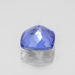 2.67캐럿 천연 바이올렛 블루 탄자나이트, 쿠션 컷, 8.2×8.2 mm, VS
