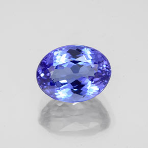 2.64캐럿 천연 바이올렛 블루 탄자나이트, 타원형 컷, 9.1×7 mm, IF