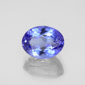 2.64캐럿 천연 바이올렛 블루 탄자나이트, 타원형 컷, 9.1×7 mm, IF