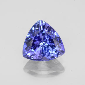2.45캐럿 천연 바이올렛 블루 탄자나이트, 트릴리언, 8.7×8.6 mm, VVS