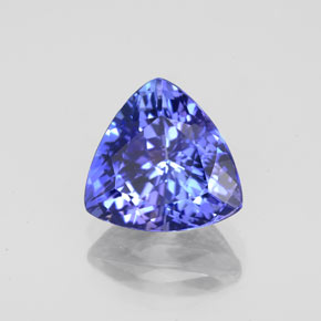 2.45캐럿 천연 바이올렛 블루 탄자나이트, 트릴리언, 8.7×8.6 mm, VVS
