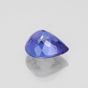 2.19캐럿 천연 바이올렛 블루 탄자나이트, 배 모양, 9.1×7.5 mm, VVS-VS