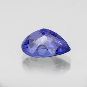 2.46캐럿 천연 바이올렛 블루 탄자나이트, 배 모양, 9.9×7.2 mm, VVS