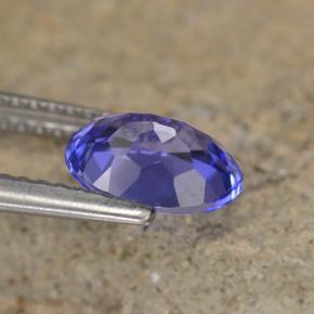 1.39캐럿 천연 강렬한 바이올렛 블루 탄자나이트, 타원형 컷, 8.3×6.2 mm, VS-SI