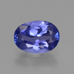 1.26캐럿 천연 바이올렛 블루 탄자나이트, 타원형 컷, 8.4×6 mm, VVS-VS