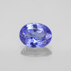 1.46캐럿 천연 바이올렛 블루 탄자나이트, 타원형 컷, 8.5×6.6 mm, VVS
