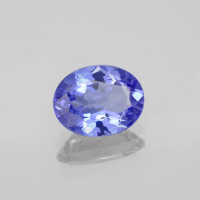 1.46캐럿 천연 바이올렛 블루 탄자나이트, 타원형 컷, 8.5×6.6 mm, VVS