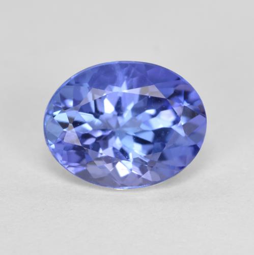 1.43캐럿 천연 딥 퍼플 블루 탄자나이트, 타원형 컷, 8×6.3 mm, VS-SI