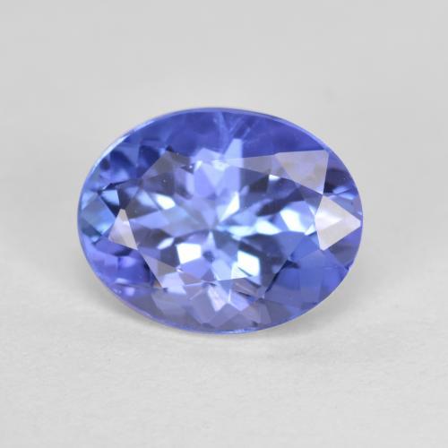 1.43캐럿 천연 딥 퍼플 블루 탄자나이트, 타원형 컷, 8×6.3 mm, VS-SI
