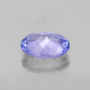 1.66캐럿 천연 바이올렛 블루 탄자나이트, 타원형 컷, 8.9×6.9 mm, VS