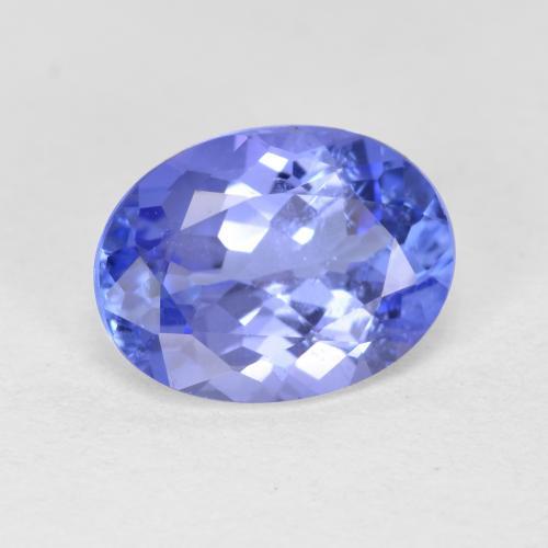 1.46캐럿 천연 바이올렛 블루 탄자나이트, 타원형 컷, 8.4×6.4 mm, SI