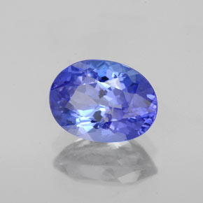 1.66캐럿 천연 바이올렛 블루 탄자나이트, 타원형 컷, 8.5×6.3 mm, SI