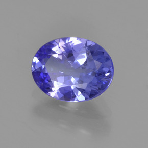 1.32캐럿 천연 바이올렛 블루 탄자나이트, 타원형 컷, 8.3×6.3 mm, VS