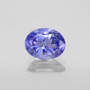 1.25캐럿 천연 바이올렛 블루 탄자나이트, 타원형 컷, 8.1×6.2 mm, VVS