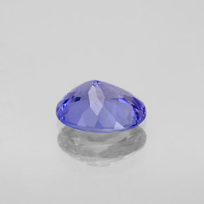 1.25캐럿 천연 바이올렛 블루 탄자나이트, 타원형 컷, 8.1×6.2 mm, VVS