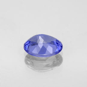 1.48캐럿 천연 바이올렛 블루 탄자나이트, 타원형 컷, 8.2×6.4 mm, VVS