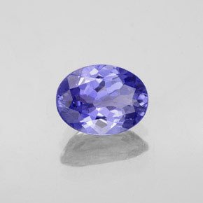 1.43캐럿 천연 바이올렛 블루 탄자나이트, 타원형 컷, 8.3×6.4 mm, VVS