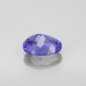 1.43캐럿 천연 바이올렛 블루 탄자나이트, 타원형 컷, 8.3×6.4 mm, VVS