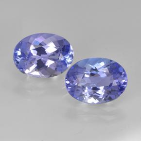 3.32캐럿 천연 강렬한 바이올렛 블루 탄자나이트 보석, 타원형 컷, 8.6×6.4 mm, VVS