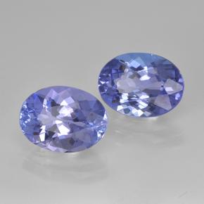 3.32캐럿 천연 강렬한 바이올렛 블루 탄자나이트 보석, 타원형 컷, 8.6×6.4 mm, VVS