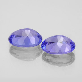 캐럿 천연 바이올렛 블루 탄자나이트 보석, 타원형 컷, 8.4×6.2 mm, VVS