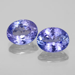 캐럿 천연 바이올렛 블루 탄자나이트 보석, 타원형 컷, 8.8×7 mm, VVS-VS