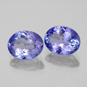 캐럿 천연 바이올렛 블루 탄자나이트 보석, 타원형 컷, 8.8×7 mm, VVS-VS