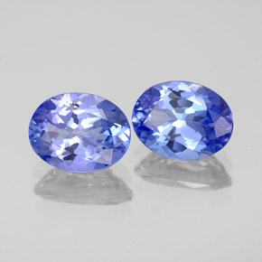 캐럿 천연 바이올렛 블루 탄자나이트 보석, 타원형 컷, 8.2×6.4 mm, VS-SI