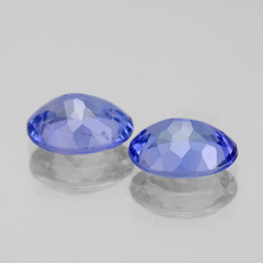캐럿 천연 바이올렛 블루 탄자나이트 보석, 타원형 컷, 8.2×6.4 mm, VS-SI