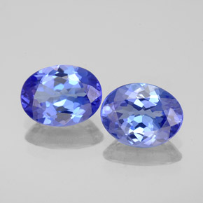 캐럿 천연 바이올렛 블루 탄자나이트 보석, 타원형 컷, 8.5×6.4 mm, VVS