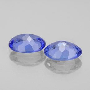 캐럿 천연 바이올렛 블루 탄자나이트 보석, 타원형 컷, 8.5×6.4 mm, VVS