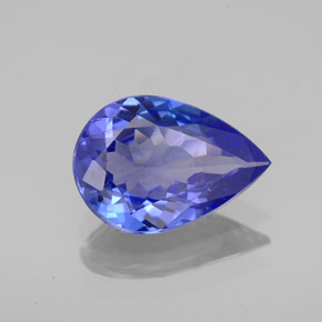 1.66캐럿 천연 바이올렛 블루 탄자나이트, 배 모양, 10×7.1 mm, VS-SI