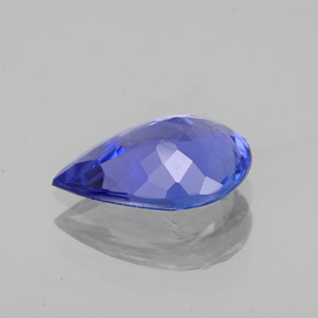 1.66캐럿 천연 바이올렛 블루 탄자나이트, 배 모양, 10×7.1 mm, VS-SI