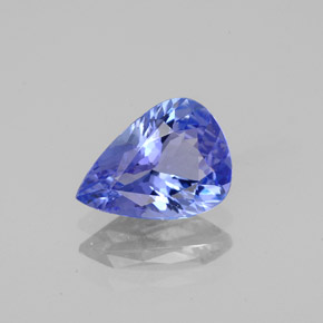1.43캐럿 천연 바이올렛 블루 탄자나이트, 배 모양, 9.1×6.6 mm, VVS-VS