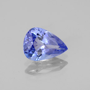 1.43캐럿 천연 바이올렛 블루 탄자나이트, 배 모양, 9.1×6.6 mm, VVS-VS