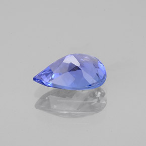 1.43캐럿 천연 바이올렛 블루 탄자나이트, 배 모양, 9.1×6.6 mm, VVS-VS