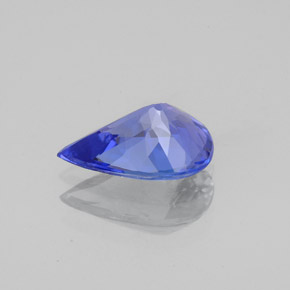 1.65캐럿 천연 바이올렛 블루 탄자나이트, 배 모양, 9.9×7 mm, VVS