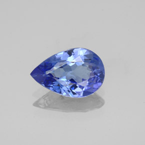 1.43캐럿 천연 바이올렛 블루 탄자나이트, 배 모양, 9.8×6.6 mm, VVS