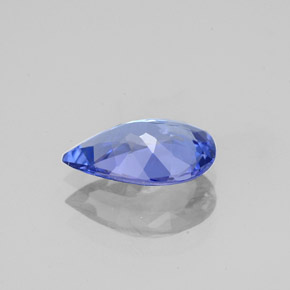 1.43캐럿 천연 바이올렛 블루 탄자나이트, 배 모양, 9.8×6.6 mm, VVS
