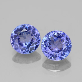 캐럿 천연 바이올렛 블루 탄자나이트 보석, 라운드 컷, 6.83 mm, VVS