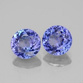 캐럿 천연 바이올렛 블루 탄자나이트 보석, 라운드 컷, 6.83 mm, VVS