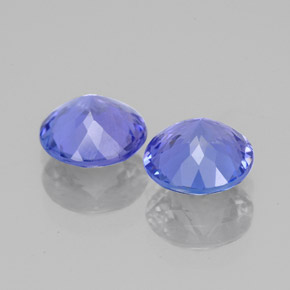 캐럿 천연 바이올렛 블루 탄자나이트 보석, 라운드 컷, 6.83 mm, VVS