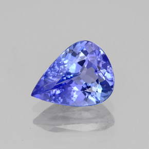1.73캐럿 천연 바이올렛 블루 탄자나이트, 배 모양, 9.2×7 mm, VVS