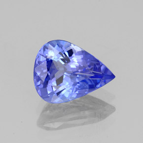 1.73캐럿 천연 바이올렛 블루 탄자나이트, 배 모양, 9.2×7 mm, VVS