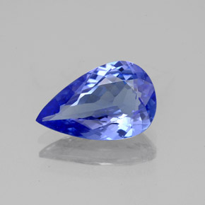 1.95캐럿 천연 바이올렛 블루 탄자나이트, 배 모양, 11.2×7.1 mm, VVS