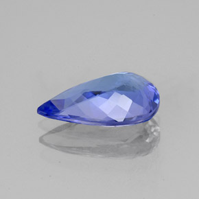 1.95캐럿 천연 바이올렛 블루 탄자나이트, 배 모양, 11.2×7.1 mm, VVS