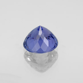 2.08캐럿 천연 바이올렛 블루 탄자나이트, 라운드 컷, 7.80 mm, VVS