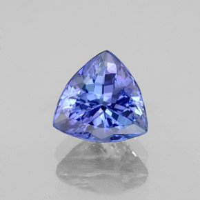 1.50캐럿 천연 바이올렛 블루 탄자나이트, 트릴리언, 7.5×7.3 mm, VVS